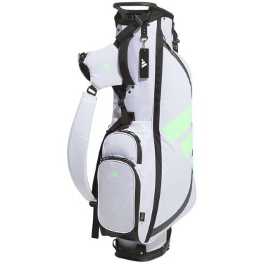アディダス adidas　メンズ アディゼロ 軽量 コンパクト スタンドバッグ キャディバッグ KVH36 JM3034 ホワイト/ライム　2025年モデル 詳細1