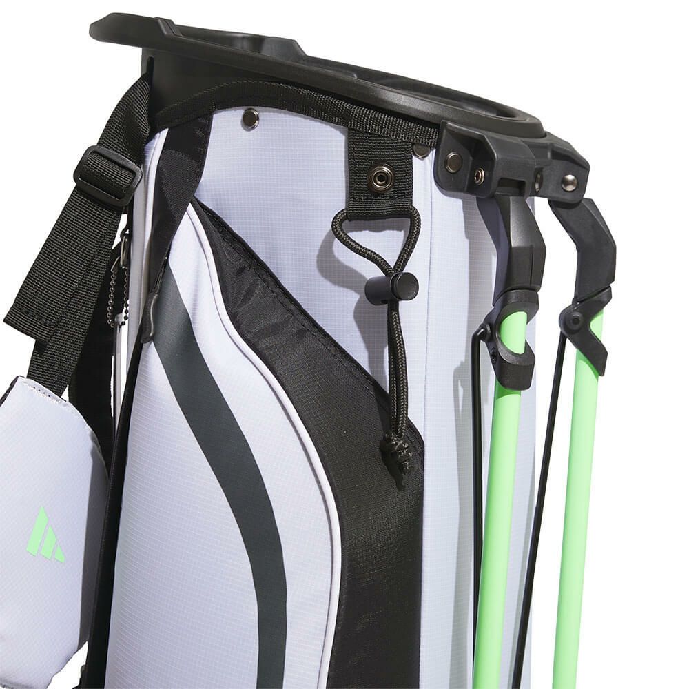 アディダス adidas　メンズ アディゼロ 軽量 コンパクト スタンドバッグ キャディバッグ KVH36 JM3034 ホワイト/ライム　2025年モデル 詳細3
