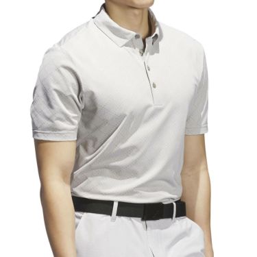 アディダス adidas　メンズ ジャガード 半袖 ボタンダウン ポロシャツ JVU15　2025年モデル 詳細3