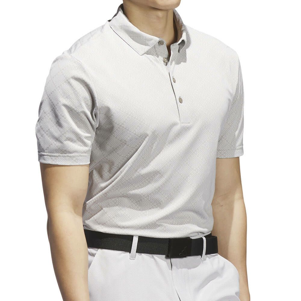 アディダス adidas　メンズ ジャガード 半袖 ボタンダウン ポロシャツ JVU15　2025年モデル 詳細3