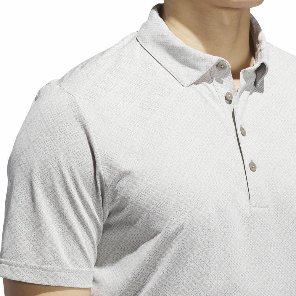 アディダス adidas　メンズ ジャガード 半袖 ボタンダウン ポロシャツ JVU15　2025年モデル 詳細4
