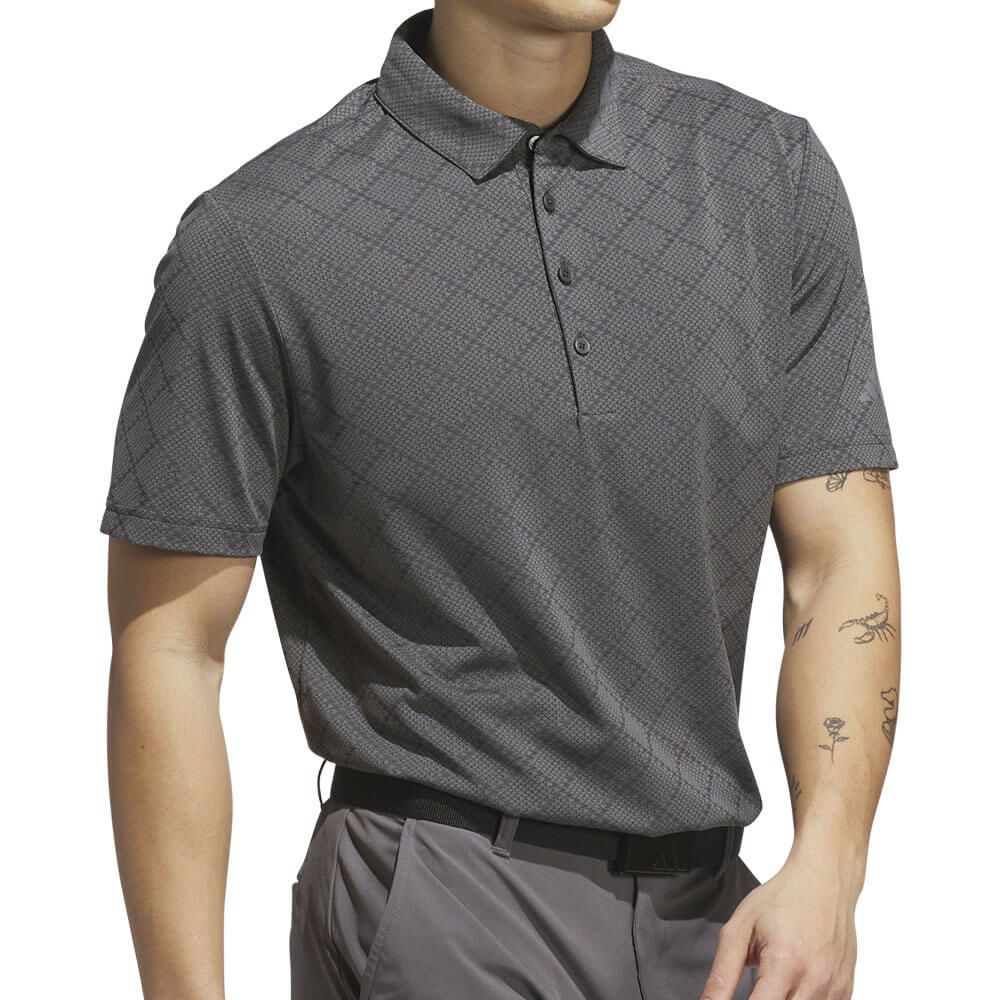 アディダス adidas　メンズ ジャガード 半袖 ボタンダウン ポロシャツ JVU15　2025年モデル 詳細11