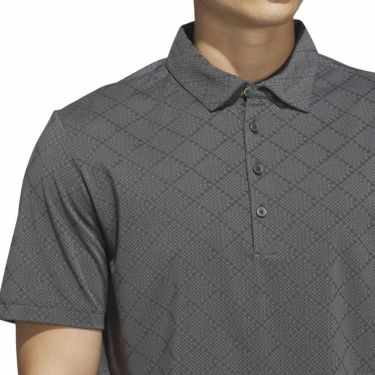 アディダス adidas　メンズ ジャガード 半袖 ボタンダウン ポロシャツ JVU15　2025年モデル 詳細12