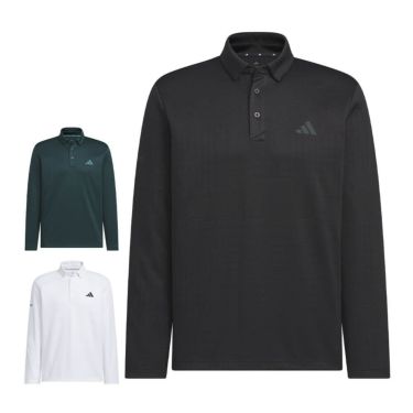 アディダス adidas　メンズ シーズナルジャガード 長袖 ポロシャツ JVV03　2025年モデル 詳細1
