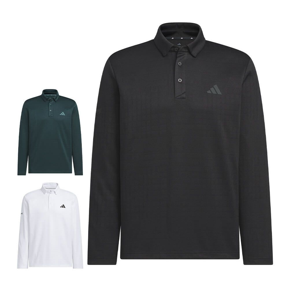 アディダス adidas　メンズ シーズナルジャガード 長袖 ポロシャツ JVV03　2025年モデル 詳細1