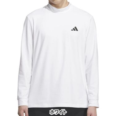 アディダス adidas　メンズ バックグラフィック 長袖 モックネックシャツ JVV08　2025年モデル ホワイト