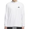 アディダス adidas　メンズ バックグラフィック 長袖 モックネックシャツ JVV08　2025年モデル ホワイト