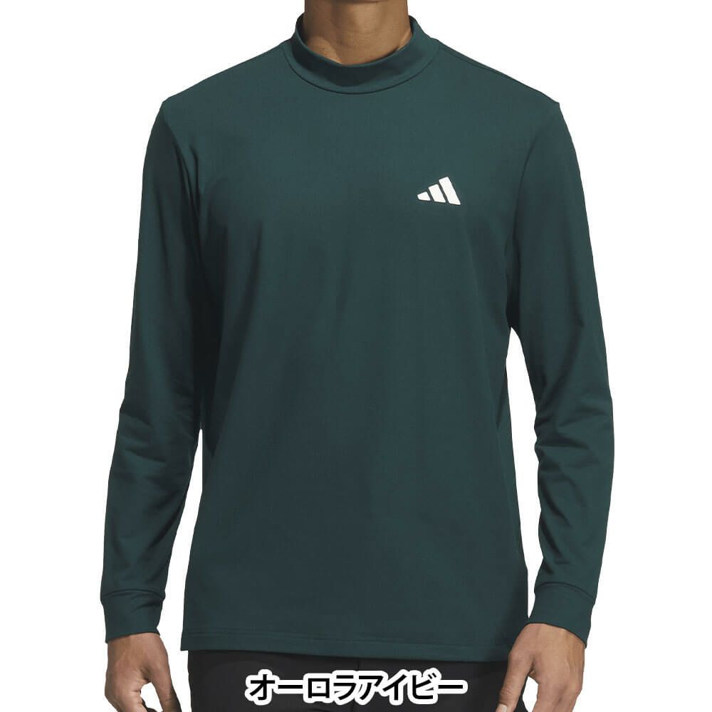 アディダス adidas　メンズ バックグラフィック 長袖 モックネックシャツ JVV08　2025年モデル オーロラアイビー