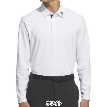 アディダス adidas　メンズ アディゼロ ジャガード 長袖 ポロシャツ JWJ84　2025年モデル ホワイト
