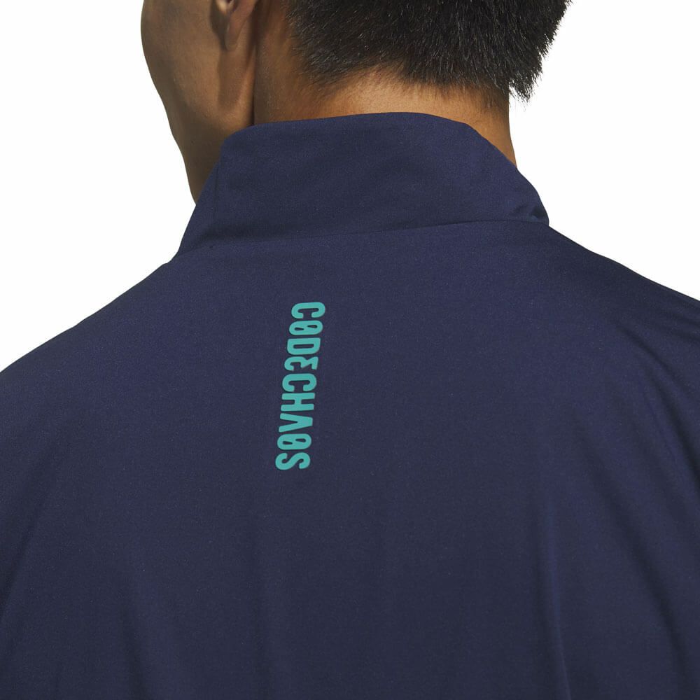 アディダス adidas　メンズ コードカオス ハーフジップ 半袖 ウィンド UV105　2025年モデル 詳細4