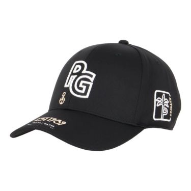 パーリーゲイツ PEARLY GATES　PGロゴ ベーシック キャップ 053-5287821 010 ブラック　2025年モデル ブラック