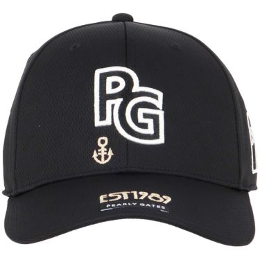 パーリーゲイツ PEARLY GATES　PGロゴ ベーシック キャップ 053-5287821 010 ブラック　2025年モデル 詳細2