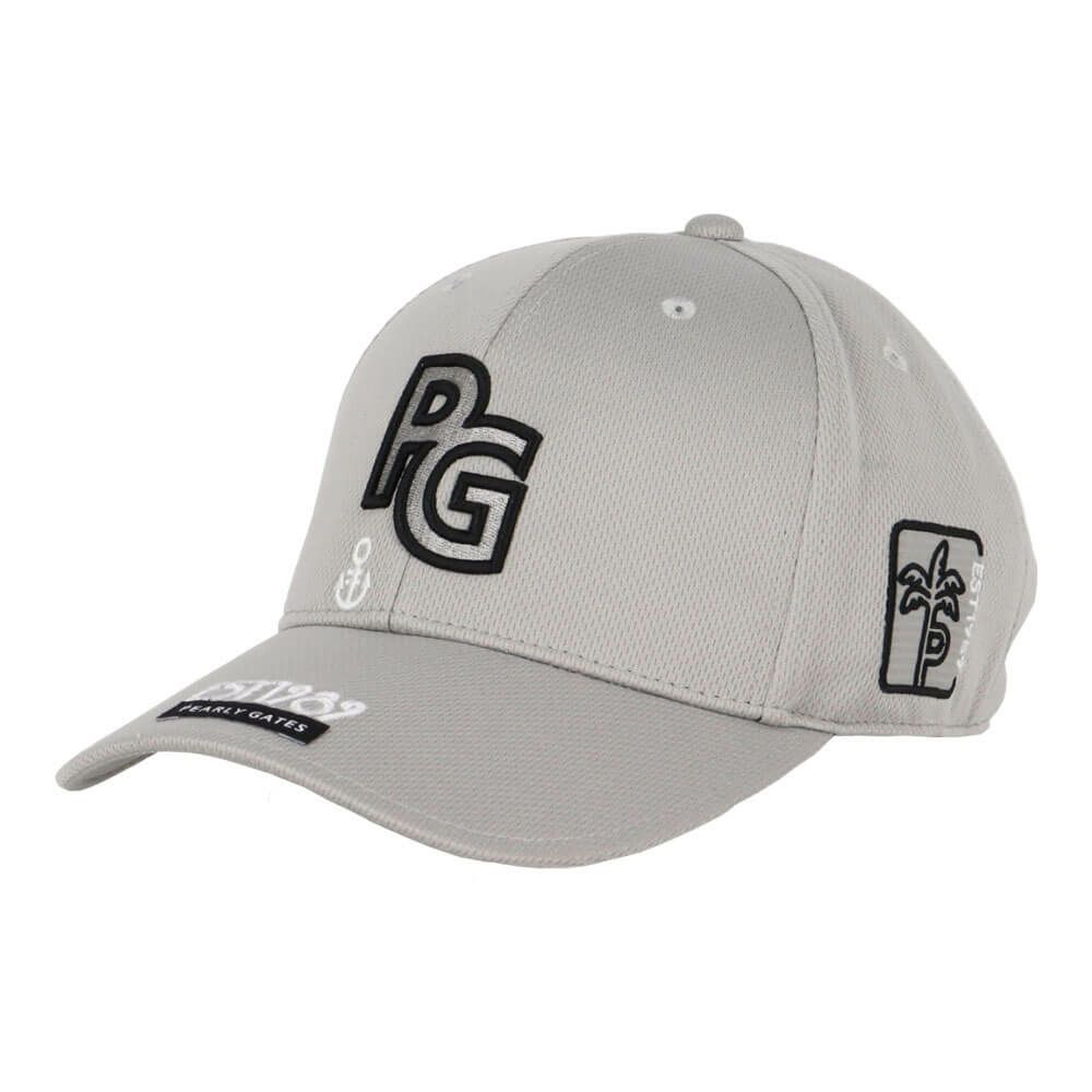 パーリーゲイツ PEARLY GATES　PGロゴ ベーシック キャップ 053-5287821 020 グレー　2025年モデル グレー