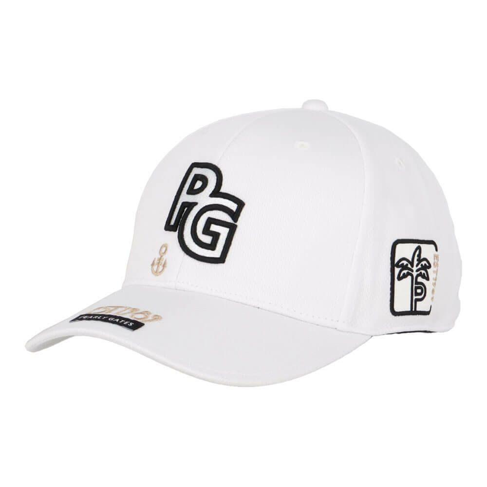 パーリーゲイツ PEARLY GATES　PGロゴ ベーシック キャップ 053-5287821 030 ホワイト　2025年モデル ホワイト