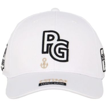 パーリーゲイツ PEARLY GATES　PGロゴ ベーシック キャップ 053-5287821 030 ホワイト　2025年モデル 詳細1