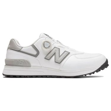 ニューバランスゴルフ　574 SL BOA 574 v4 スパイクレス ゴルフシューズ UG574BC4 WHITE/GRAY　2025年モデル WHITE/GRAY