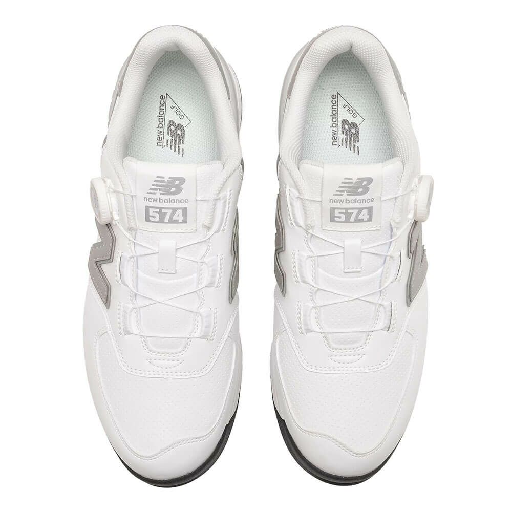 ニューバランスゴルフ　574 SL BOA 574 v4 スパイクレス ゴルフシューズ UG574BC4 WHITE/GRAY　2025年モデル 詳細3