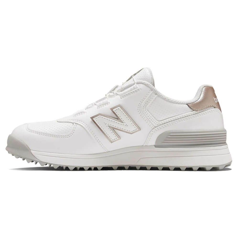 ニューバランスゴルフ　574 SL BOA 574 v4 レディース スパイクレス ゴルフシューズ WG574BA4 WHITE/GOLD　2025年モデル 詳細2