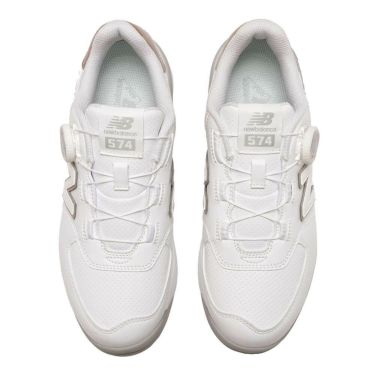 ニューバランスゴルフ　574 SL BOA 574 v4 レディース スパイクレス ゴルフシューズ WG574BA4 WHITE/GOLD　2025年モデル 詳細3