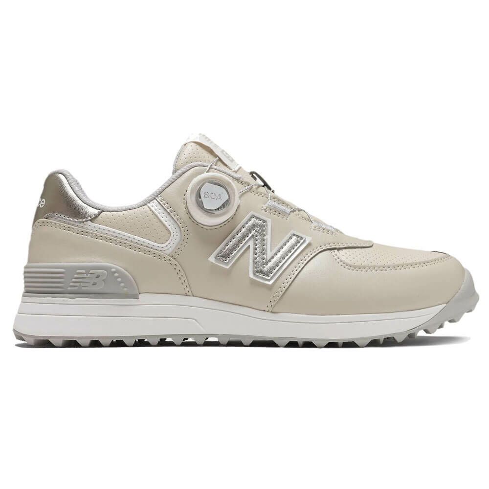 ニューバランスゴルフ　574 SL BOA 574 v4  レディース スパイクレス ゴルフシューズ WG574BB4 BEIGE　2025年モデル BEIGE