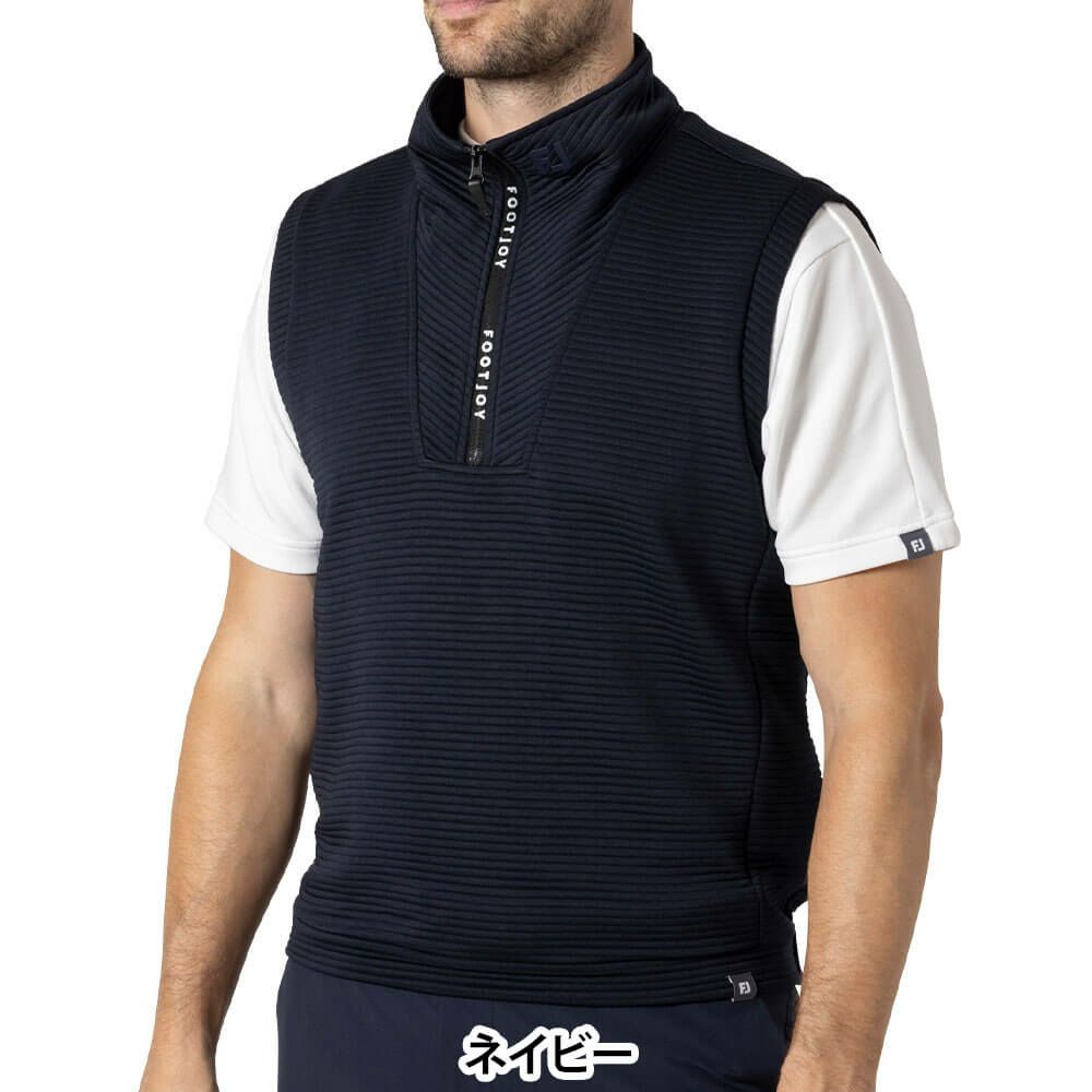 フットジョイ FootJoy　メンズ ポコエット ハーフジップ ベスト FJ-F24-M01　2024年モデル ネイビー