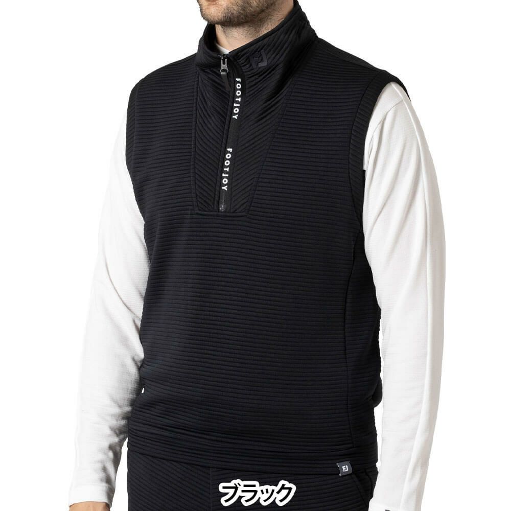 フットジョイ FootJoy　メンズ ポコエット ハーフジップ ベスト FJ-F24-M01　2024年モデル ブラック