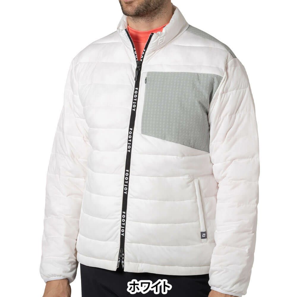 フットジョイ FootJoy　メンズ 中綿 長袖 フルジップ ジャケット FJ-F24-O03　2024年モデル ホワイト