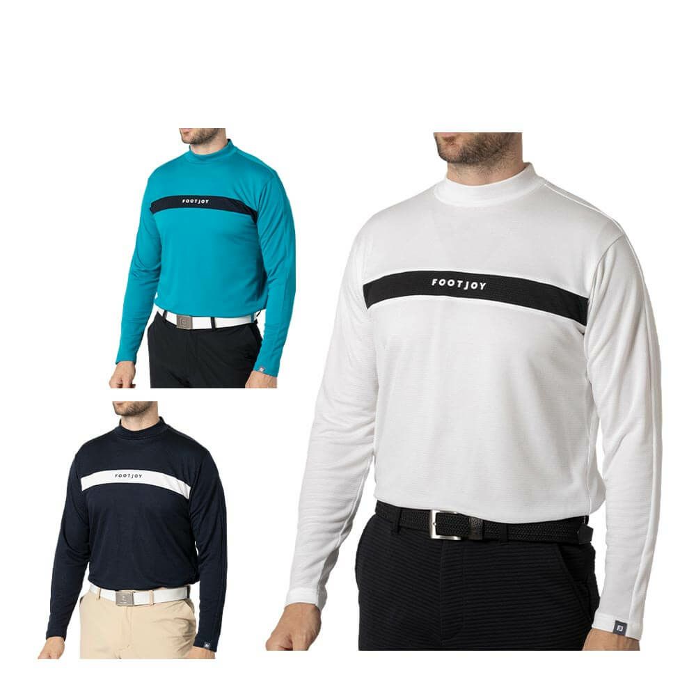 フットジョイ FootJoy　メンズ チェストライン 長袖 モックネックシャツ FJ-F24-S02　2024年モデル