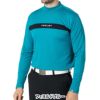 フットジョイ FootJoy　メンズ チェストライン 長袖 モックネックシャツ FJ-F24-S02　2024年モデルフィヨルドブルー 