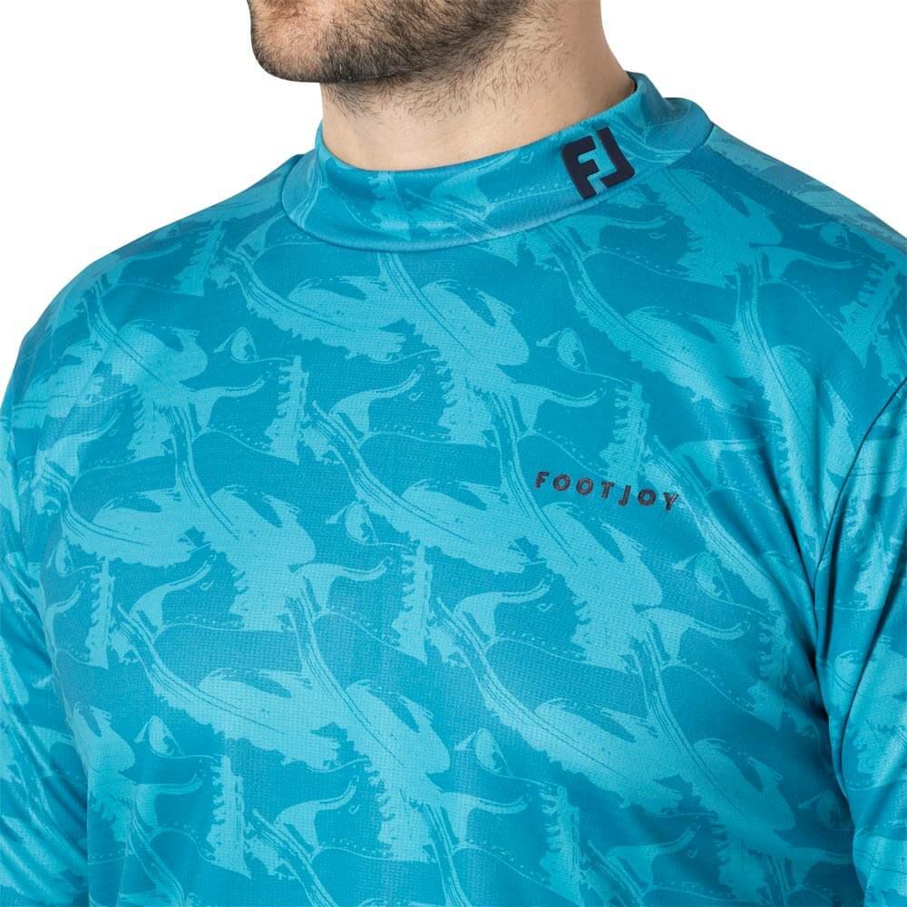 フットジョイ FootJoy　メンズ 総柄プリント 長袖 モックネックシャツ FJ-F24-S03　2024年モデル 詳細3