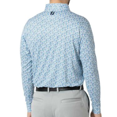 フットジョイ FootJoy　メンズ フラワープリント 長袖 ボタンダウン ポロシャツ FJ-F24-S10　2024年モデル 詳細2