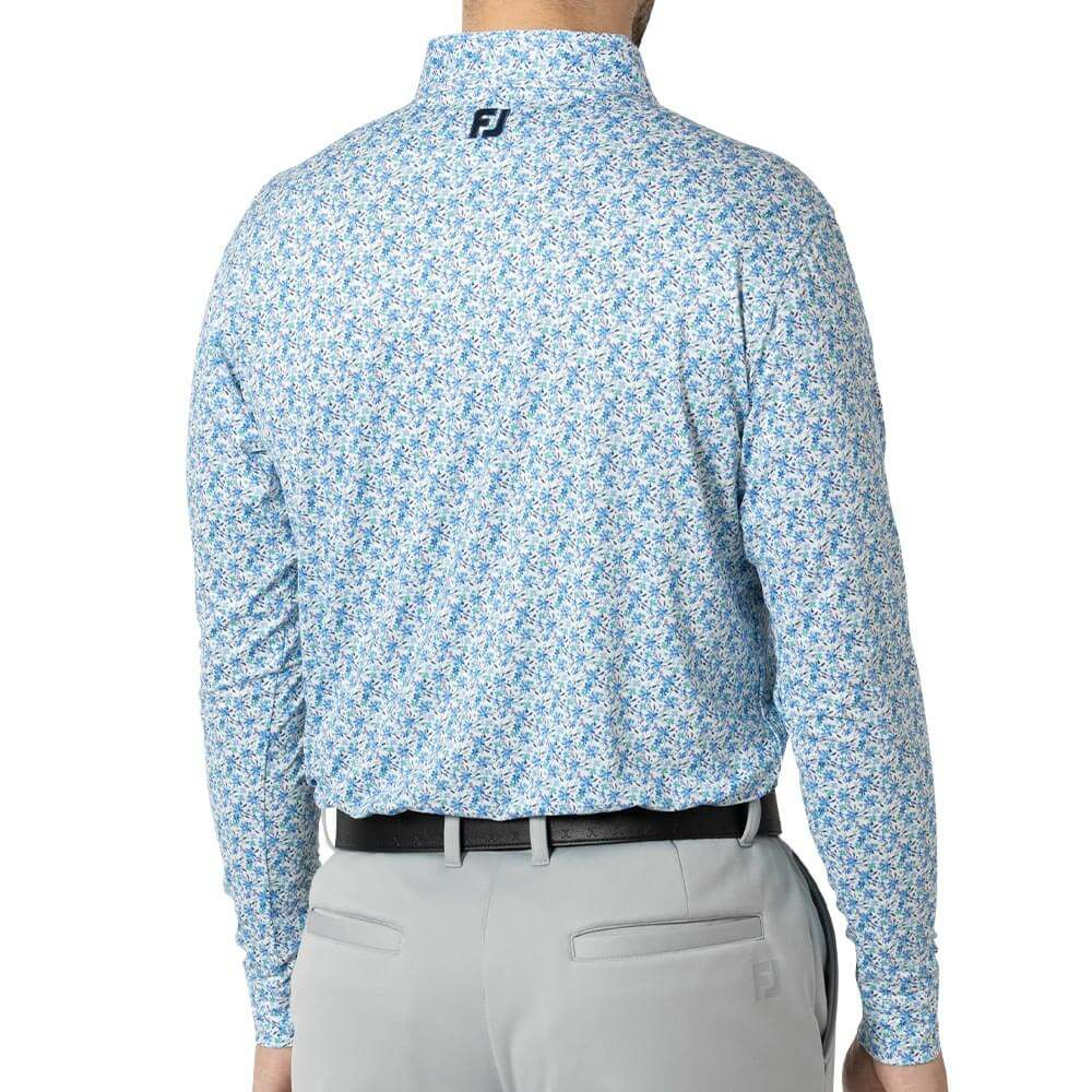 フットジョイ FootJoy　メンズ フラワープリント 長袖 ボタンダウン ポロシャツ FJ-F24-S10　2024年モデル 詳細2