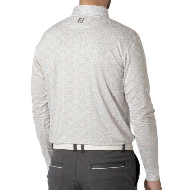 フットジョイ FootJoy　メンズ フラワープリント 長袖 ボタンダウン ポロシャツ FJ-F24-S10　2024年モデル 詳細4