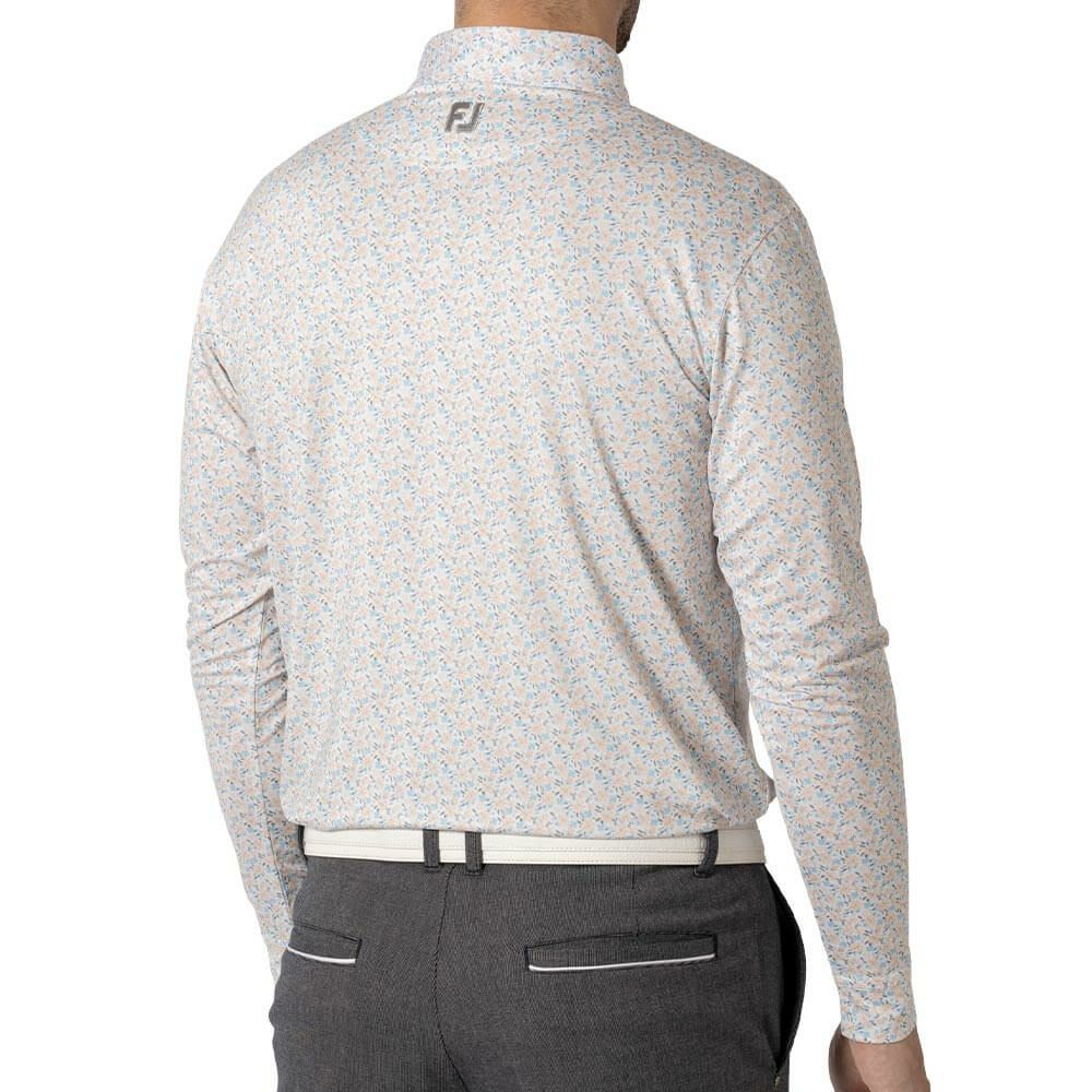 フットジョイ FootJoy　メンズ フラワープリント 長袖 ボタンダウン ポロシャツ FJ-F24-S10　2024年モデル 詳細4