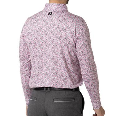 フットジョイ FootJoy　メンズ フラワープリント 長袖 ボタンダウン ポロシャツ FJ-F24-S10　2024年モデル 詳細6