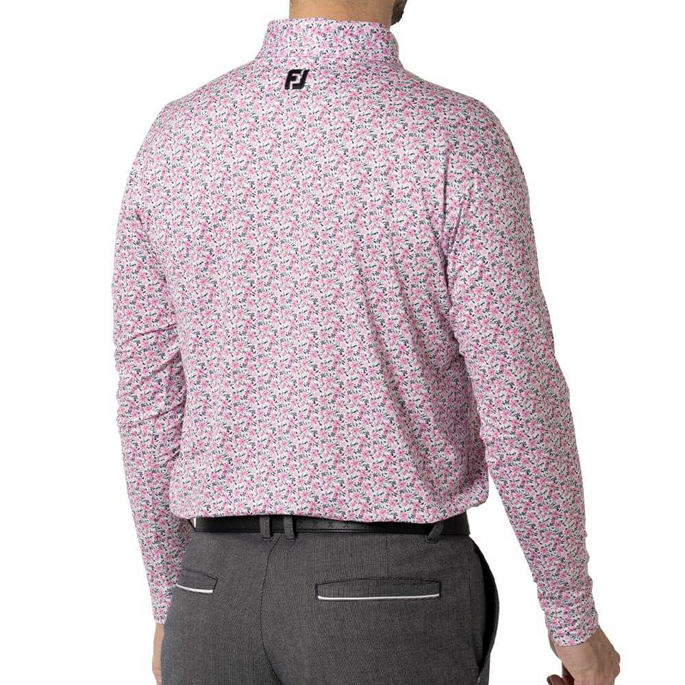 フットジョイ FootJoy　メンズ フラワープリント 長袖 ボタンダウン ポロシャツ FJ-F24-S10　2024年モデル 詳細6