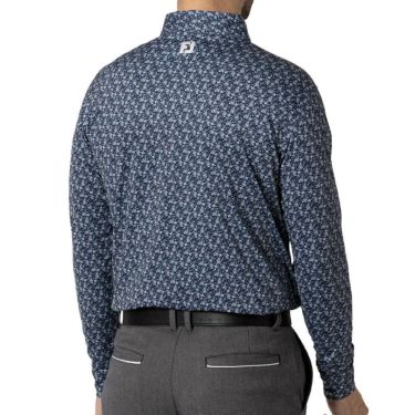フットジョイ FootJoy　メンズ フラワープリント 長袖 ボタンダウン ポロシャツ FJ-F24-S10　2024年モデル 詳細8