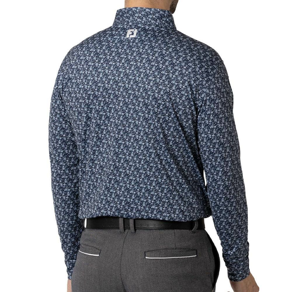 フットジョイ FootJoy　メンズ フラワープリント 長袖 ボタンダウン ポロシャツ FJ-F24-S10　2024年モデル 詳細8