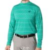 フットジョイ FootJoy　メンズ ロゴジャカード 長袖 モックネックシャツ FJ-F24-S11　2024年モデル グリーン