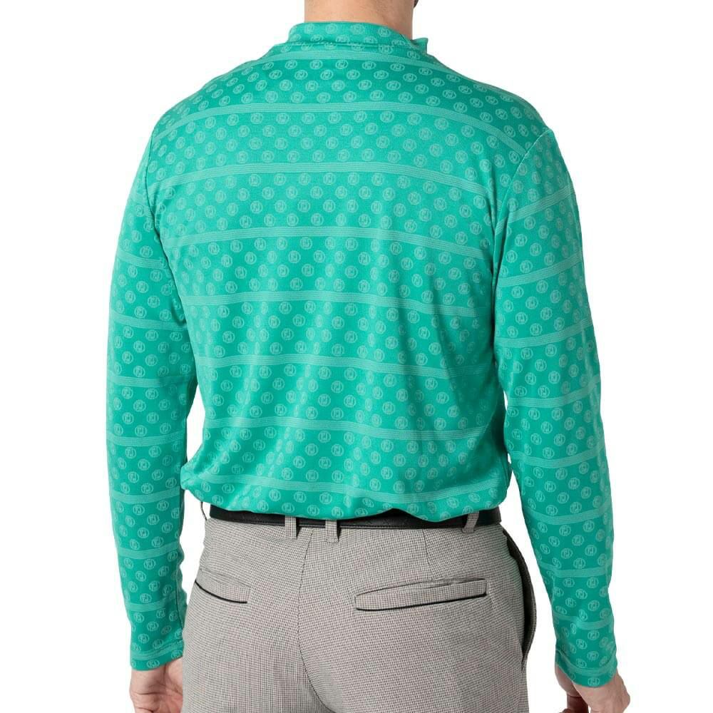 フットジョイ FootJoy　メンズ ロゴジャカード 長袖 モックネックシャツ FJ-F24-S11　2024年モデル 詳細2