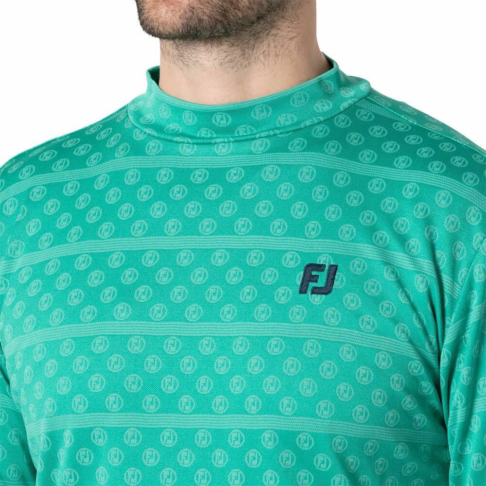 フットジョイ FootJoy　メンズ ロゴジャカード 長袖 モックネックシャツ FJ-F24-S11　2024年モデル 詳細3