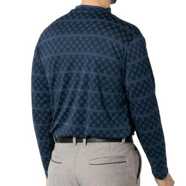 フットジョイ FootJoy　メンズ ロゴジャカード 長袖 モックネックシャツ FJ-F24-S11　2024年モデル 詳細4
