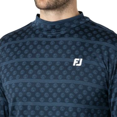 フットジョイ FootJoy　メンズ ロゴジャカード 長袖 モックネックシャツ FJ-F24-S11　2024年モデル 詳細5