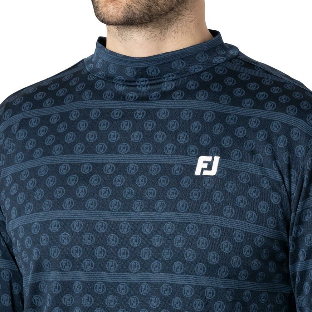 フットジョイ FootJoy　メンズ ロゴジャカード 長袖 モックネックシャツ FJ-F24-S11　2024年モデル 詳細5