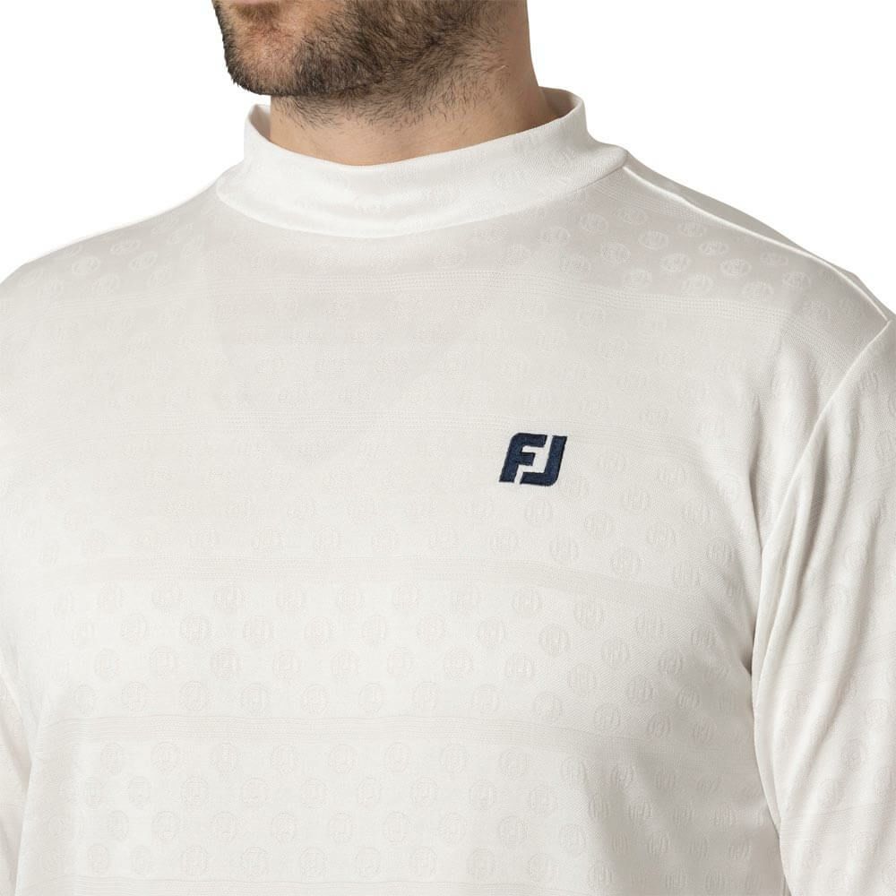 フットジョイ FootJoy　メンズ ロゴジャカード 長袖 モックネックシャツ FJ-F24-S11　2024年モデル 詳細7
