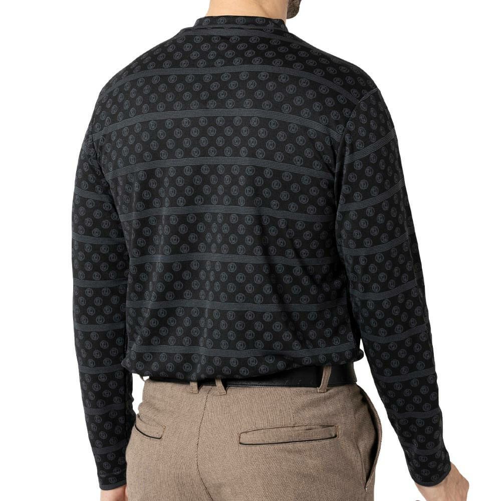 フットジョイ FootJoy　メンズ ロゴジャカード 長袖 モックネックシャツ FJ-F24-S11　2024年モデル 詳細8