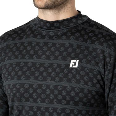 フットジョイ FootJoy　メンズ ロゴジャカード 長袖 モックネックシャツ FJ-F24-S11　2024年モデル 詳細9