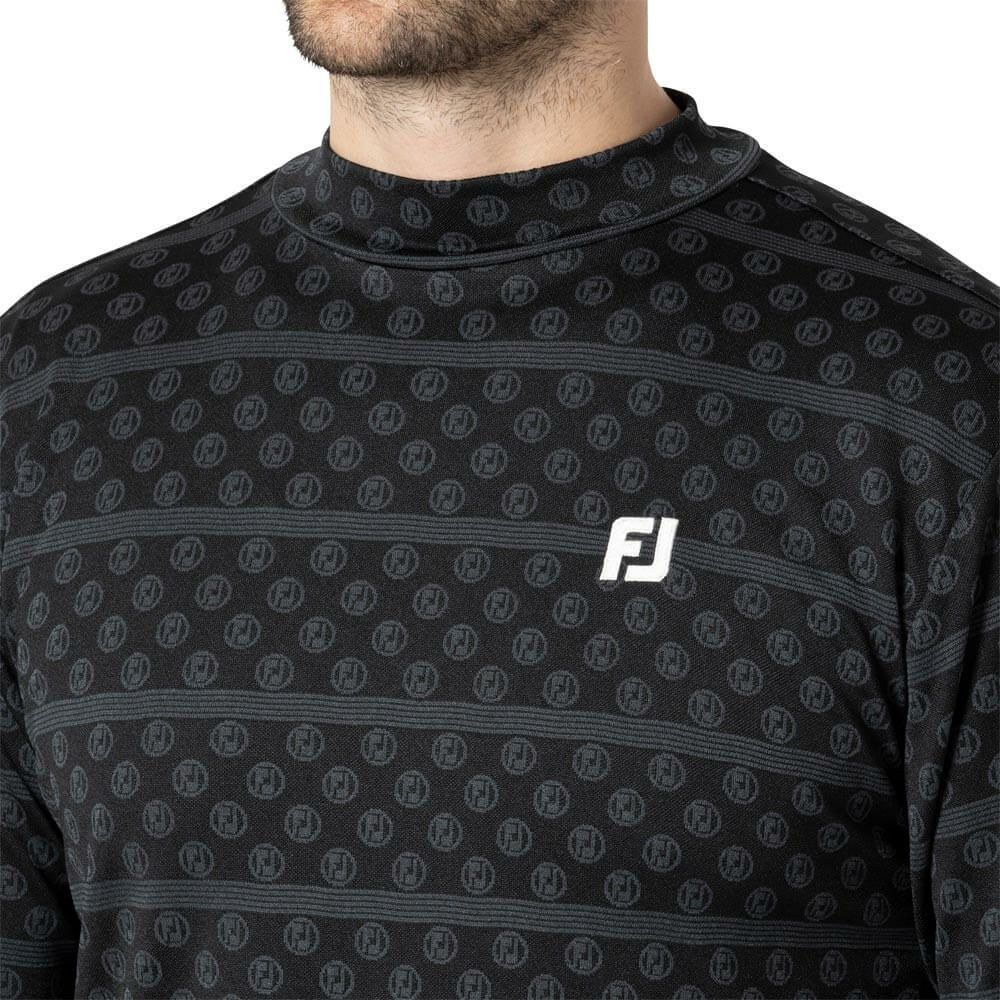 フットジョイ FootJoy　メンズ ロゴジャカード 長袖 モックネックシャツ FJ-F24-S11　2024年モデル 詳細9