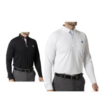 フットジョイ FootJoy　メンズ ソリッドポケット付 長袖 ボタンダウン ポロシャツ FJ-F24-S14　2024年モデル