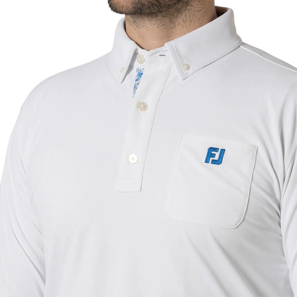 フットジョイ FootJoy　メンズ ソリッドポケット付 長袖 ボタンダウン ポロシャツ FJ-F24-S14　2024年モデル 詳細3